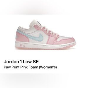 Jordan 1 low paw print 8.5W